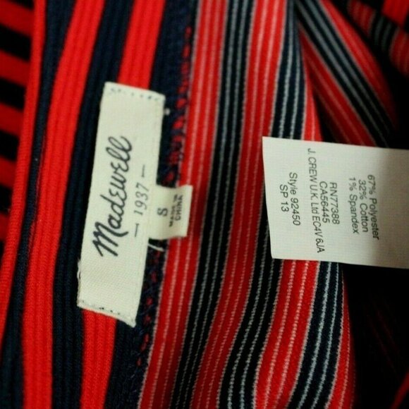 MADEWELL Top Ridge Stripe Tank Red Navy 92450 NEW! - Picture 8 of 8